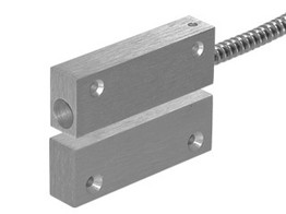 ALARMTECH HIGH SECURITY OPBOUW MAGNEETCONTACT ALU   VLOERMONTAGE  NC  WERKINGSAFSTAND 36MM  AFMETINGEN CONTACT  104X40X15MM  MAGNEET  74X30X30MM  KABELLENGTE 6M.