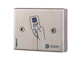 CDVI VERTICALE OPBOUW 125 KHZ PROXIMITY LEZER IN ROESTVRIJ STAAL  INOX .