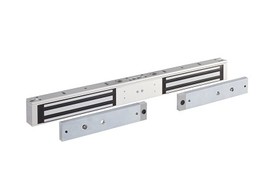 DUBBELE OPBOUW ELEKTROMAGNEET 2720N VOOR DUBBELE DEUR MET SPOEL- EN DEURSTANDSIGNALERING EN LED INDICATIE  WERKINGSSPANNING 12/24 VDC