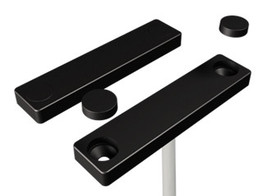 ZWART OPBOUW MAGNEETCONTACT MET 2K2 2K2 WEERSTANDEN  EXTRA DUN  KABEL LANGS ONDER