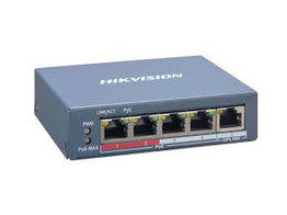 HIKVISION  SMART MANAGED 4 POORT POE-SWITCH L2  4 X 100 MBPS POE RJ45-POORTEN  1 X 100 MBPS NETWERK RJ45-POORT.  IEEE 802.3AT / AF-STANDAARD VOOR POE-POORTEN  POE-STROOMBUDGET 60 W