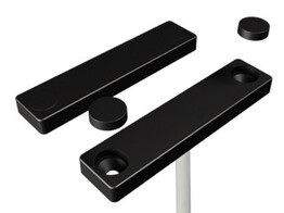 ZWART OPBOUW MAGNEETCONTACT MET 4K7 4K7 WEERSTANDEN  EXTRA DUN  KABEL LANGS ONDER
